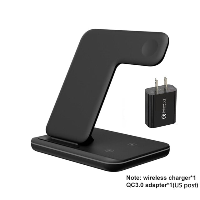 3 in 1 Wireless Charger Stand 15W Qi Fast Charging Dock Station for Apple Watch iWatch S8 AirPods Pro For iPhone 14 13 12 XS XR