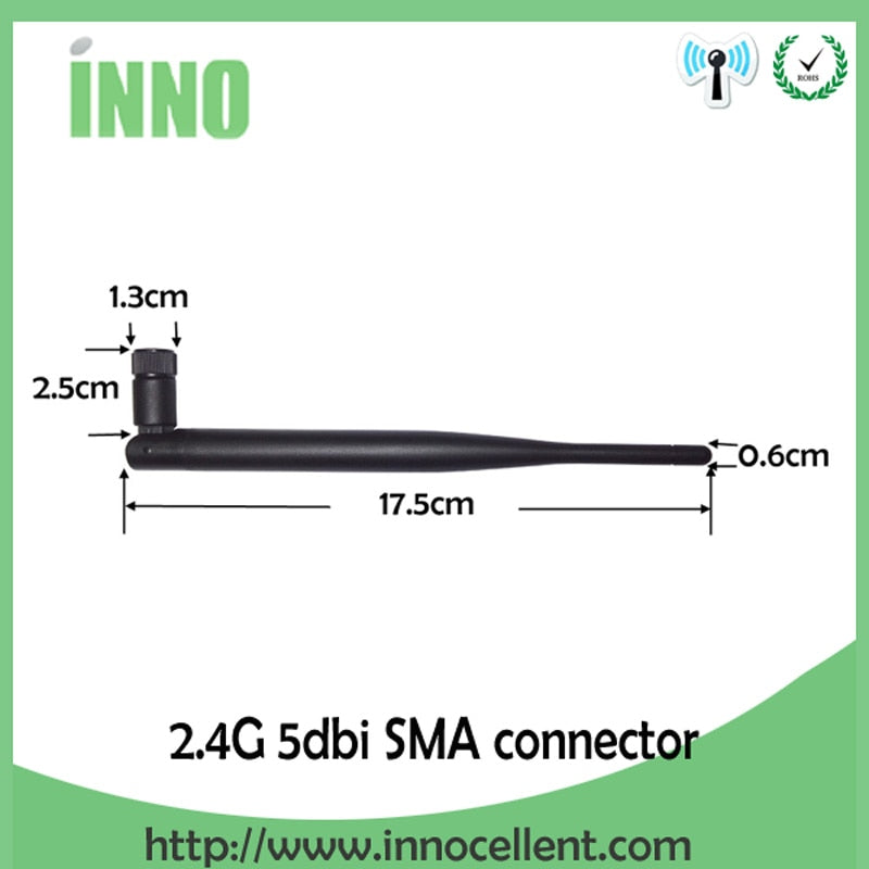 EOTH 1-5pcs 2.4g antenna 5dbi sma female wlan wifi 2.4ghz antene IPX ipex 1 SMA male pigtail Extension Cable iot module antena