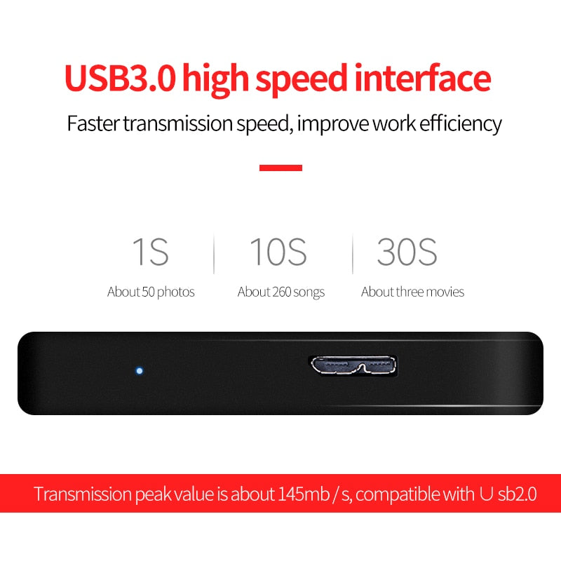 UDMA 2.5" USB3.0 Portable External Hard Disk Drive 1TB 2TB 750g HDD hd externo disco duro for Xbox one PS4 PC Mac Desktop Laptop