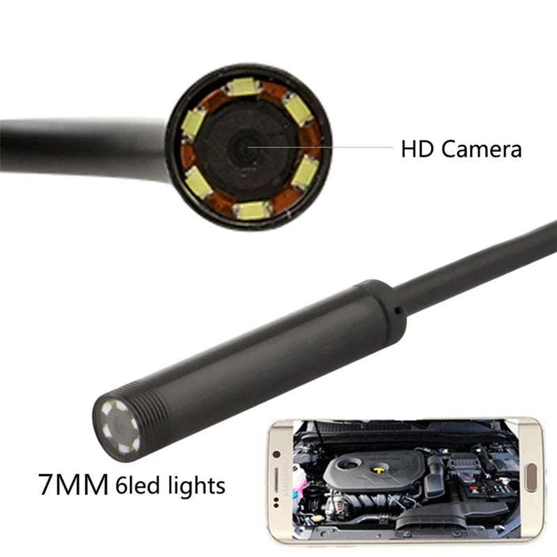 USB Car Endoscope Camera Diognostic Tool Soft Cable Inspection IP Camera Android System 5.5mm Endoscope Car Camera