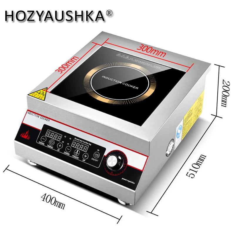 Induction Cooker 5000w Commercial Plane High-Power Hotel Canteen Electric Frying Stove Table Cauldron Induction