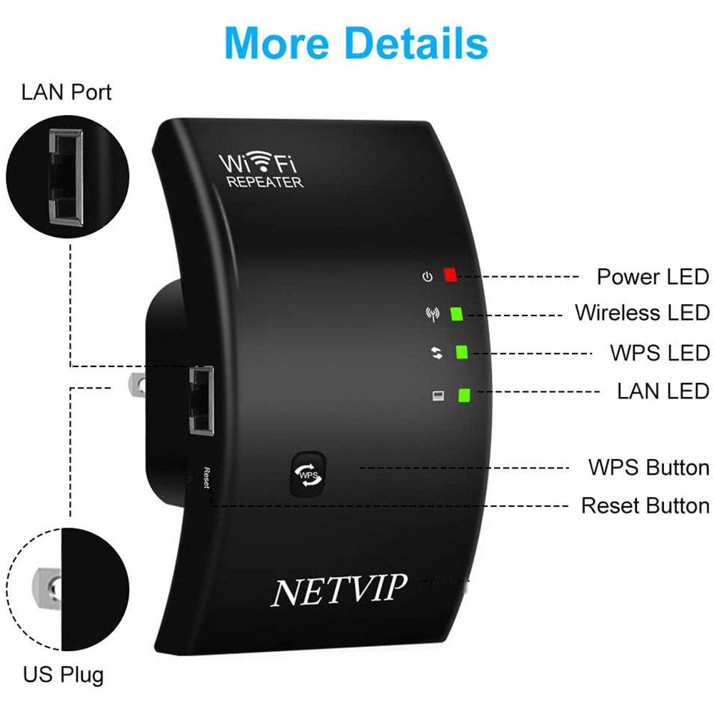 WiFi Range Extender Internet Booster Network Amplifier Router 300Mbps Wireless Wifi Signal Amplifier Extension Repeater WPA WPA2