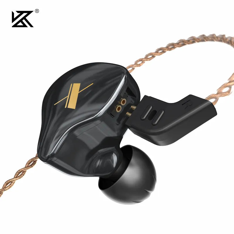 KZ EDX Wired Earphones With Microphone Dynamic HIFI Bass Music Earbuds In Ear Monitor Headphones Noise Cancelling Sport Headset