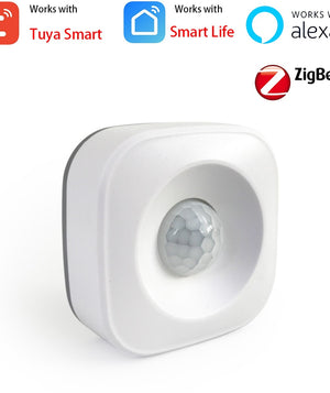 Alexa Tuya ZigBee WiFi Motion PIR Sensor Detector Alarm Smart Life APP Wireless Home Security System Human Body Movement Detect