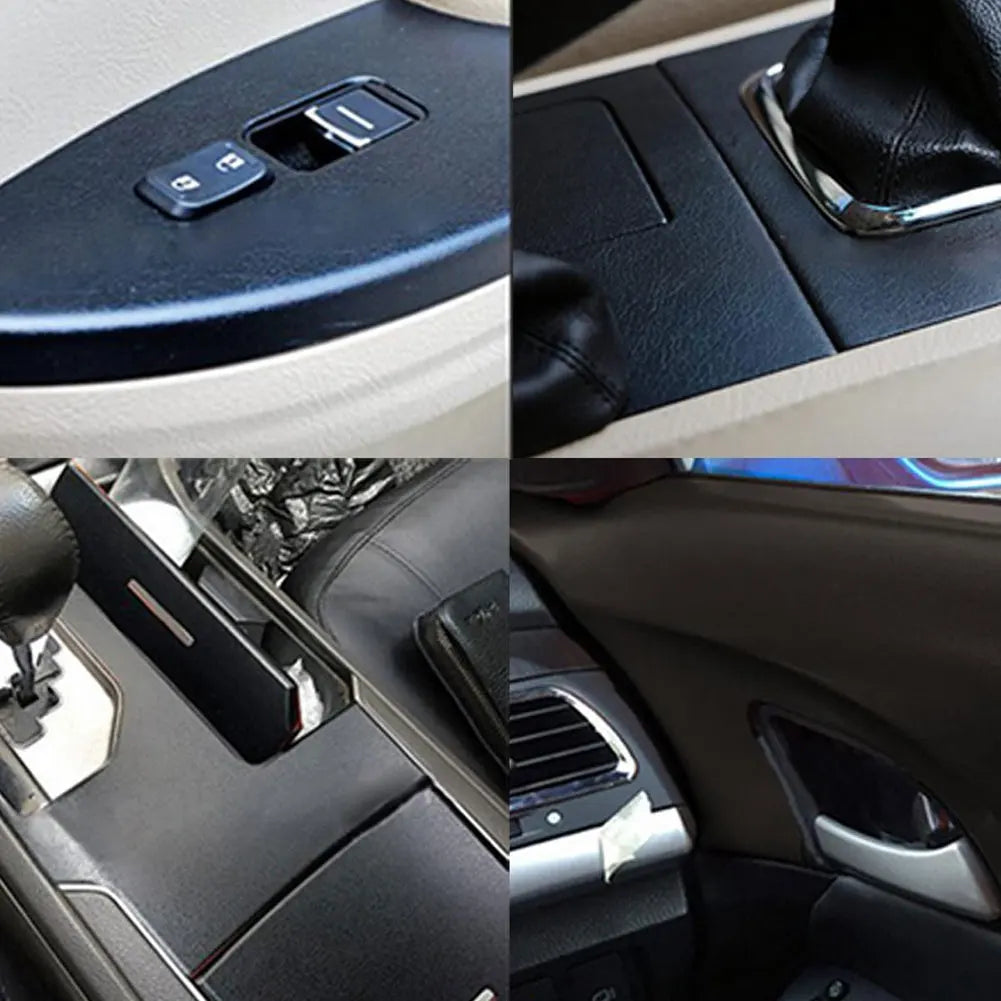 100x30CM Black Car Interior Decor DIY 3D Leather Texture Auto Dashboard Trim Film Vinyl Sheet Stickers Vehilce Body Cover Decal