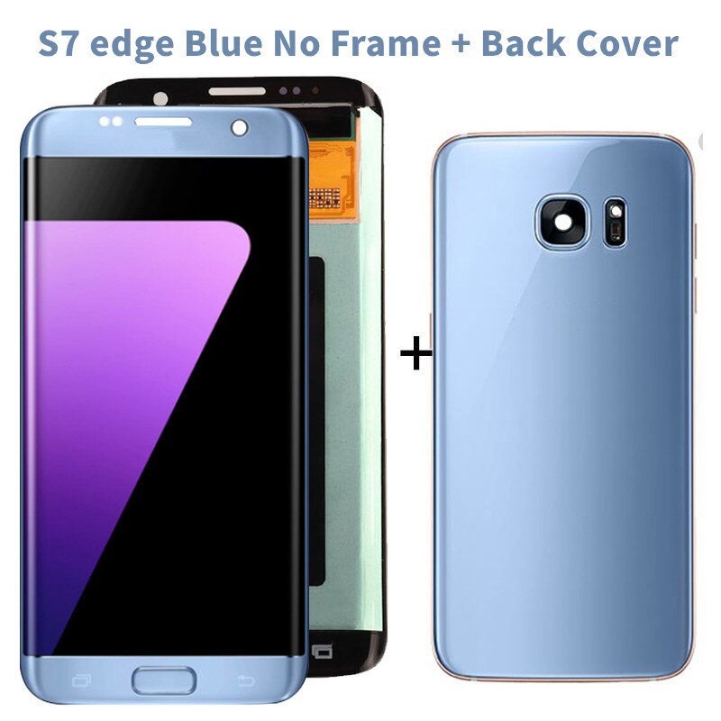 5.5'' Super Amoled LCD For Samsung Galaxy S7 edge LCD G935 G935F Touch Screen Digitizer Assembly Replacement With Burn Shadow