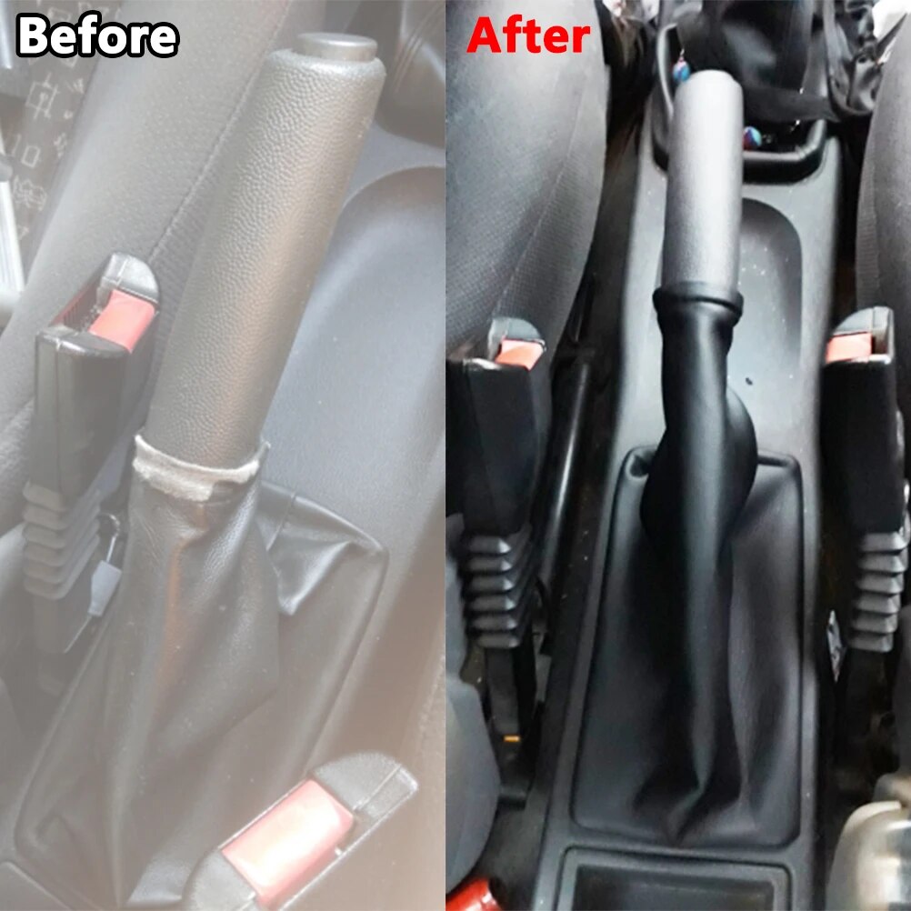 PU Leather Handbrake Gear Gaiter Shift Gaitor Cover For Opel/Vauxhall Corsa C(00-06) /Tigra B(04-09)/Combo C(01-03)