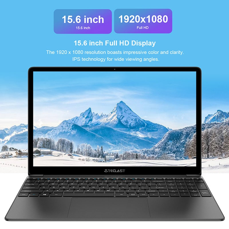 Newest Teclast F15S 15.6 Inch Laptop Windows 10 Notebook 1920x1080 FHD Intel Apollo Lake Laptops 6GB/8GB RAM 128GB ROM Dual Wifi
