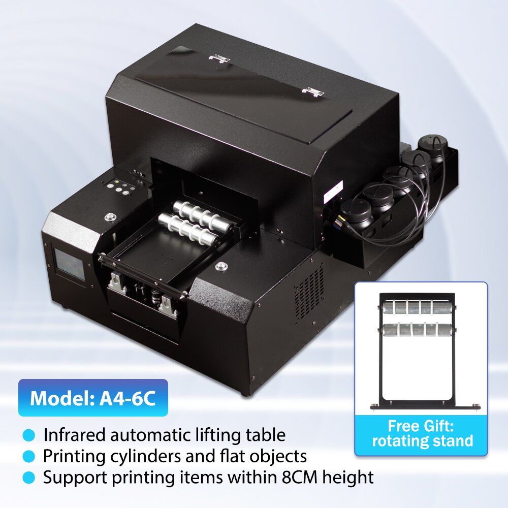 SHBK automatic a4 flatbed and cylinder bottle printer/uv printer phone case/mobil phone case printer