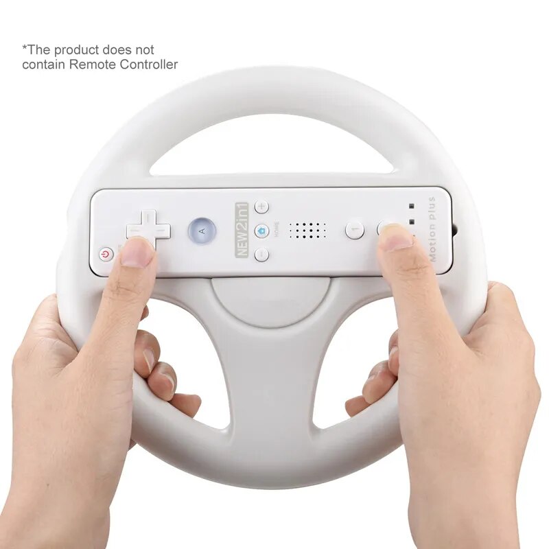 3 Color Plastic Game Racing Steering Wheel for Nintendo Wii Remote Controller Racing Wheel for Wii Kart Racing Games Controller