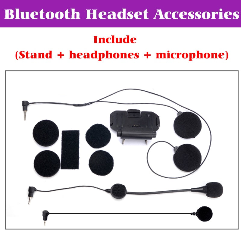 Walkie Talkie Hands-Free Helmet Bluetooth Headset K/M Wireless Headphone Motorcycle Locomotive BT Earphone For Baofeng Motorola