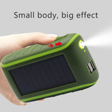 6000/8000mAh Multi-function Solar Power Bank Hand Crank Dynamo Powered Universal Double USB Outdoors Portable Charger PoverBank