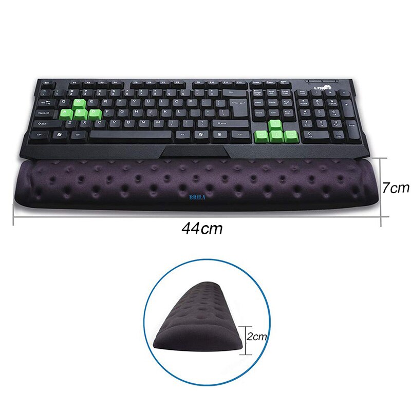 BRILA Ergonomic Memory Foam Mouse & Keyboard Wrist Rest Support Cushion Pad for Office Work and PC Gaming, Fatigue Pain Relief