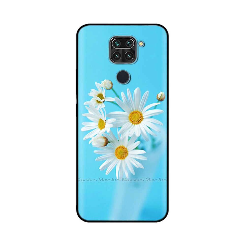 For Xiaomi Redmi Note 9 4G Case Cute Flower Painted Soft Silicone Phone Back Cover for Xiaomi Redmi Note 9 Note9 Cases Coque