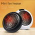 Portable Electric Heater Mini Wall-mounted Home Desk Heater Heater Quiet Remote Quick Heating Thermostat