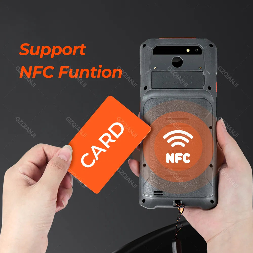 5.99'' Touch Screen Handheld PDA Android Terminal 1D 2D Barcode Scanner Data Collector 4G NFC Wifi Bluetooth POS Pda Machine