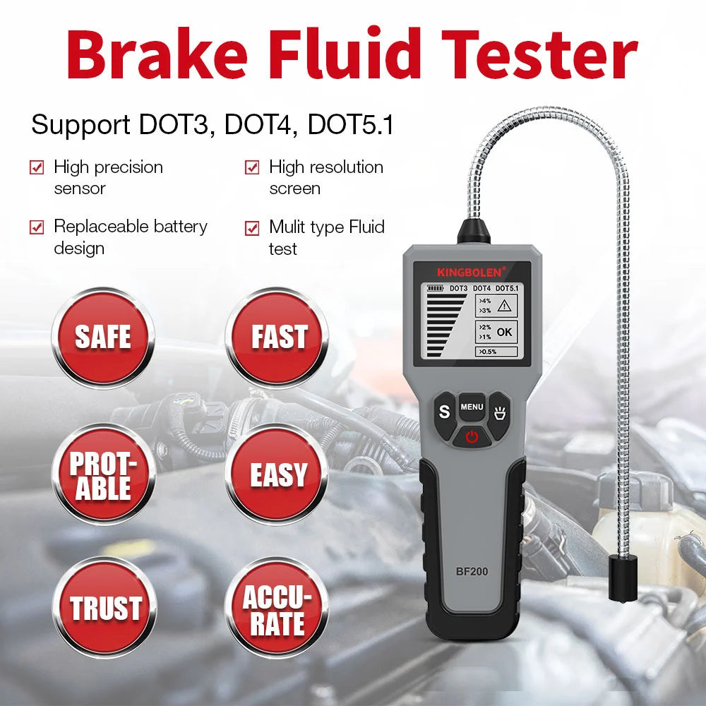 Digital Automotive Mechanical Workshop Tools 12V Auto Fluid Tester Inspection Tools Brake Fluid Tester Oil Tool For Car