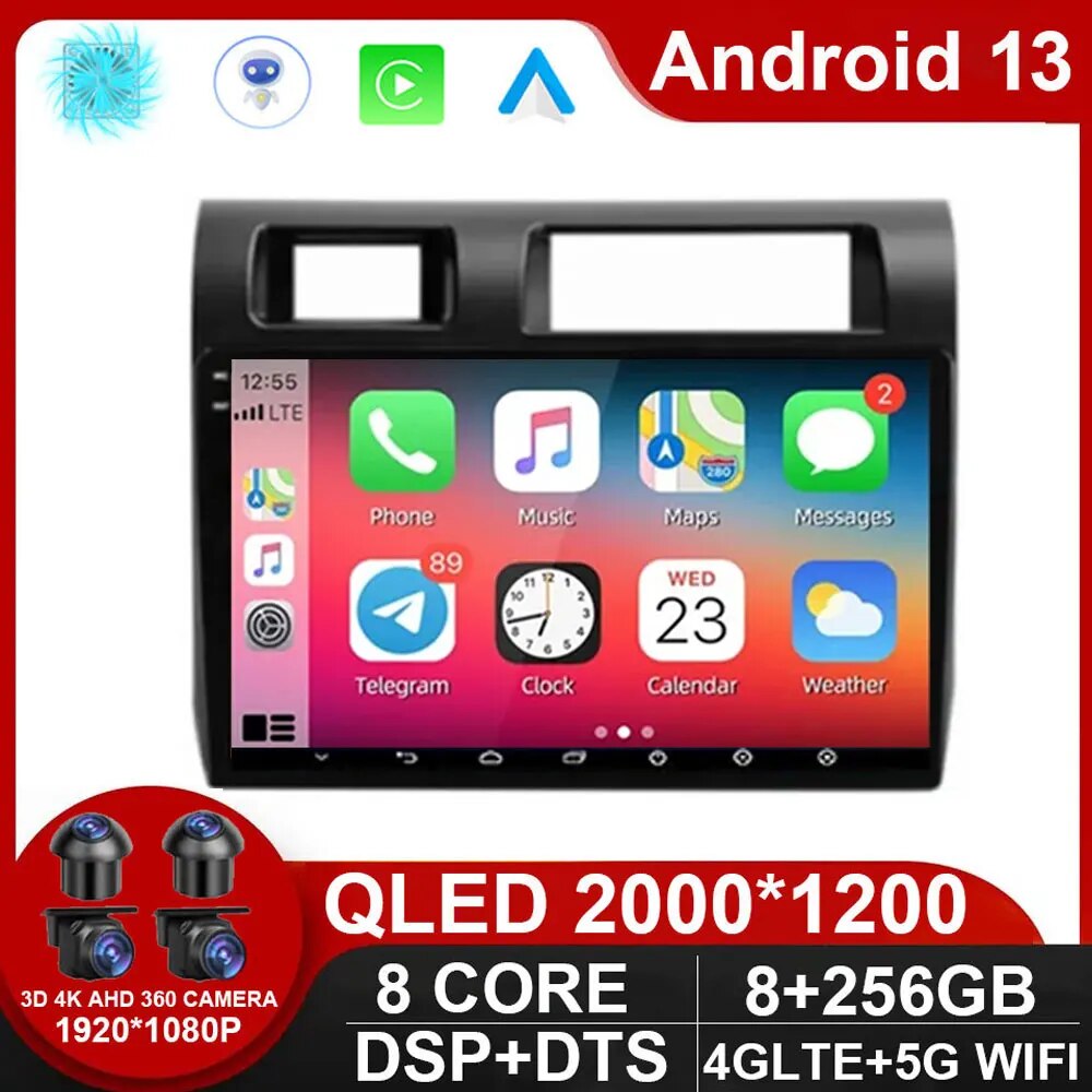 Android 13 Autoradio 9" For Toyota Pickup Land Cruiser LC 70 79 Series 2007-2020 Wireless Carplay Multimedia Player Radio NO DVD