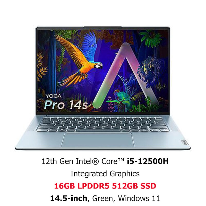 New Lenovo Yoga Pro14s Intel i5-12500H/i7-12700H RTX 3050 16G 512GB 14.5 Inch Touch Screen Notebook（12th Gen Intel Core, Win11）