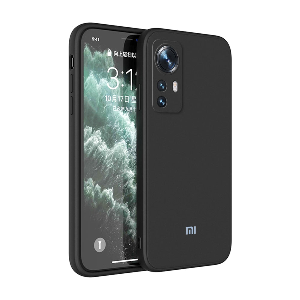 Xiaomi 12 Case Liquid Silicone Case With Logo xiaomi 12X 12 Pro 12s Ultra case xiaomi 12 lite case