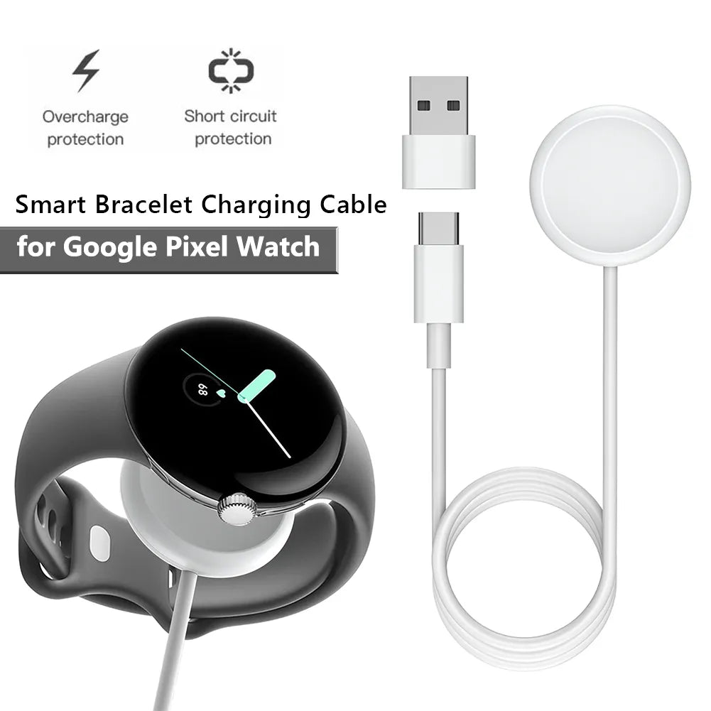 2 in 1 USB Type C Smartwatch Dock Charger Adapter Magnetic USB Charging Cable for Google Pixel Watch Smart Watch Accessories