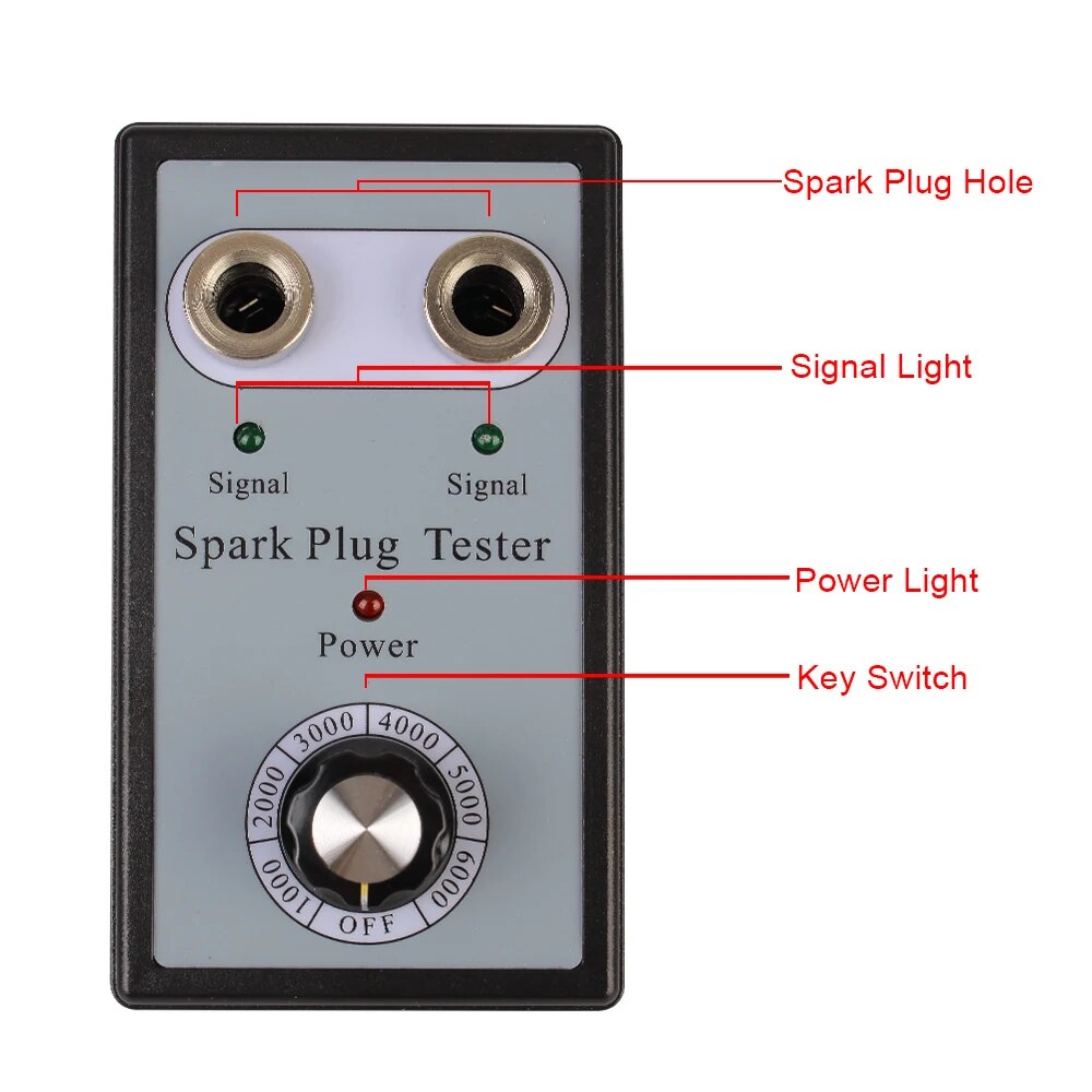 Automotive Coil Detector Ignition System Tester Spark Plug Tester Wire Diagnostic Test Tool Dual Hole Tester Car Spark Tester