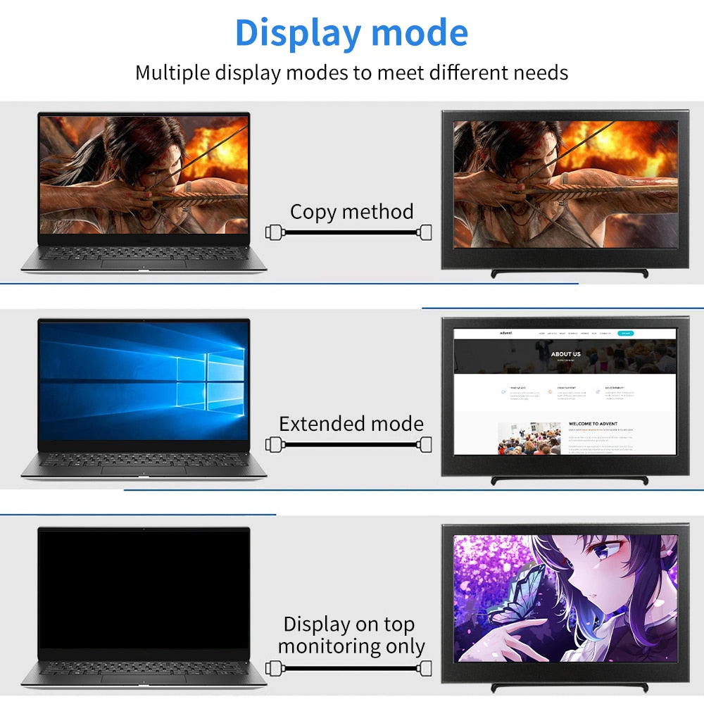 10.1″ 1920X1200P Portable monitor  IPS HD LCD Computer Gaming Monitor for raspberry pi PS3 PS4 XBOx360 with VGA HDMI Interface