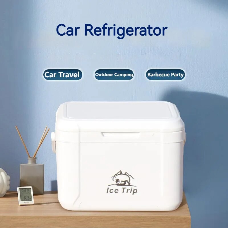 5L Car Refrigerator Portable Small Freezer Outdoor Camping Fridge Incubator for Car Travel Camping Takeaway Fishing Food Cooler