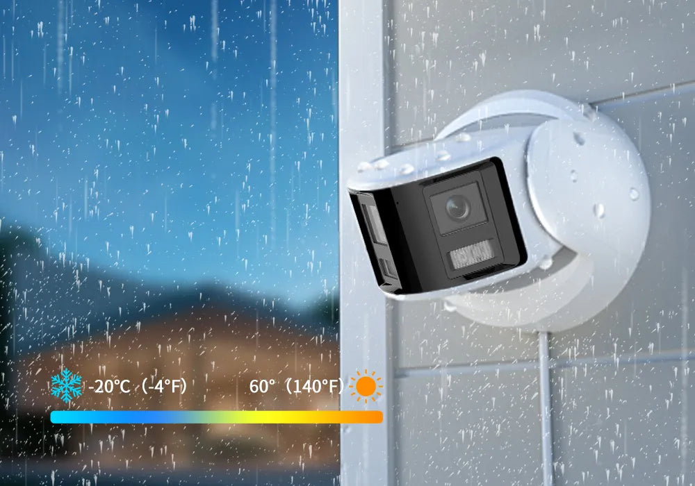 Anpviz 8MP Dual Lens POE Camera Ultra Wide Angel 180° Panoramic Security Camera AI Human Vehicle Detection Audio Warning Alarm
