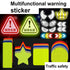 10Pcs Car Reflective Tape Safety Warning Colorful Car Bumper Reflective Stickers Secure Motorcycle Electric Vehicle Warning