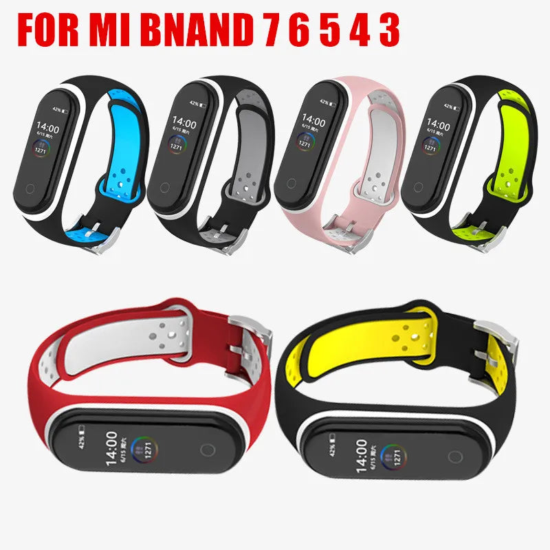 For Mi Band 7 6 5 4 3 Sport Strap Replacement Wristband MiBand 7 6 5 3 4 Bracelet Wrist miband 5 Strap for xiaomi Mi Band 4 5 3