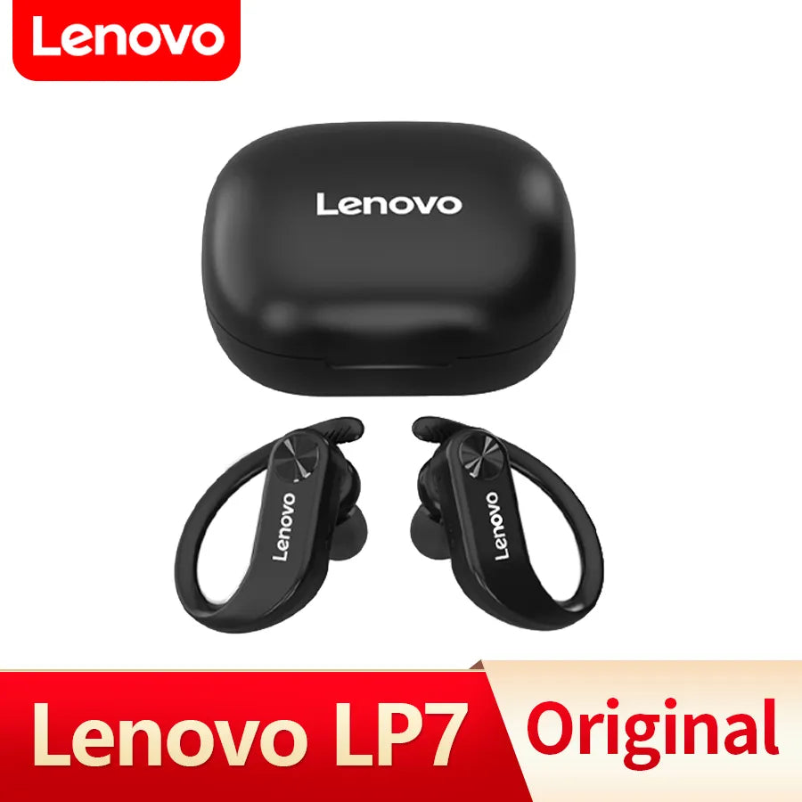 Lenovo LP7 TWS Wireless Earphone Bluetooth Headphone Dual Stereo Bass IPX5 Waterproof Earbuds Headset with Mic for Sport Game