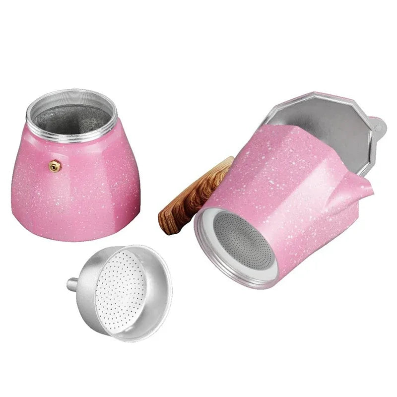 Moka Pot Italian Coffee Machine Espresso Aluminum Geyser Coffee Maker Kettle Latte Stove Classic Coffeeware Barista Accessories