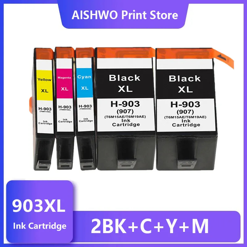 ASW 5PK 903XL for HP 903XL 903xl hp903xl ink cartridge compatible for HP Officejet Pro 6950 6960 6970 6975 printer
