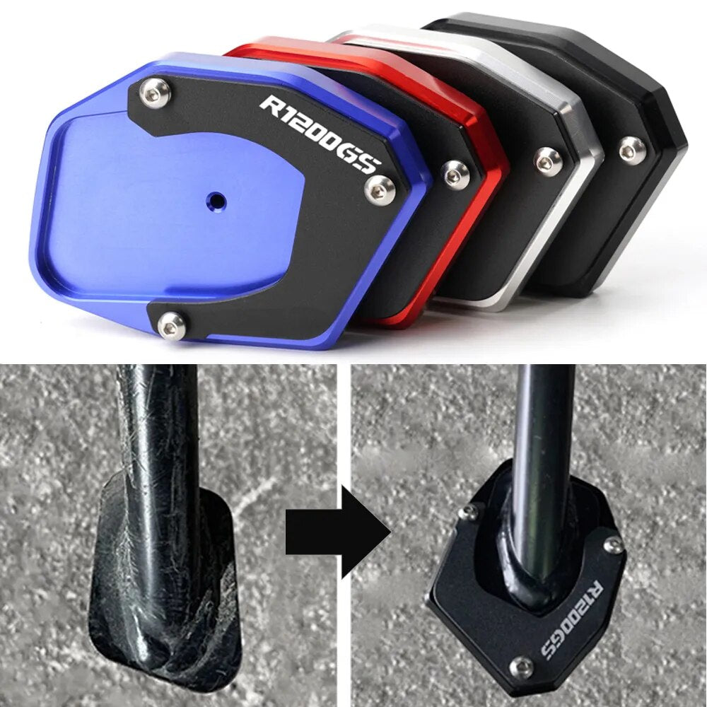 Motorcycle Accessories Side Stand  Enlarger Extension Plate For BMW R 1200 GS 2007-2012 R 1200 ADV 2008 2009 2010 2011 2012