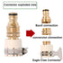 Universal Brass Car Wash Connector Car Foam Watering Can Copper Outer Line 8 Claw Connector Water Gun Accessories Tool