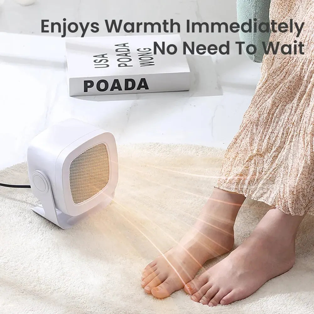 Hot Selling Desktop PTC Heater Portable Mini Electric Hand Leg Feet Warmer Warm Air Blower Fan Heater