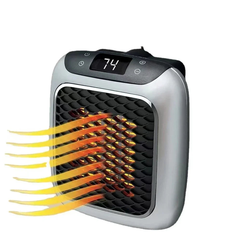 Portable Electric Heater Fan 800W Plug In Wall Heating Machine Home Heating Stove Mini Radiator Remote Control Socket Air Heater