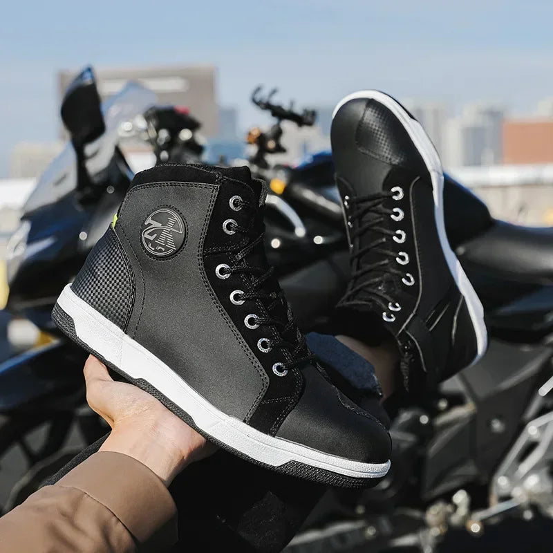 Motorcycle Boots for Men Off-road Motorbike Motorcyclist Equipment Racing Shoes Riding Breathable Durable Comfortable Shockproof