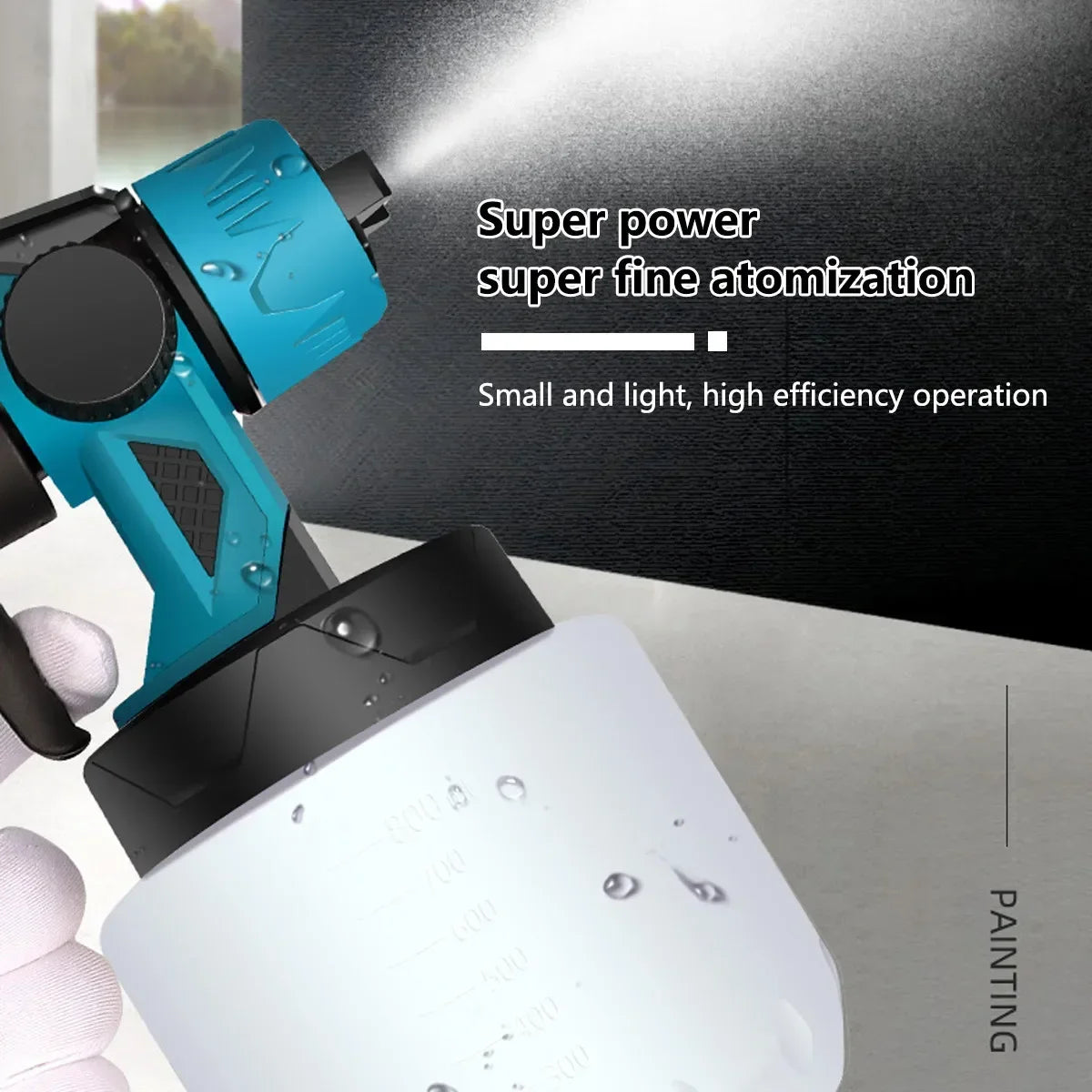 Electric Spray Gun Cordless Paint Sprayer 1000ML Auto Furniture Steel Coating Airbrush Compatible For Makita 18V Battery