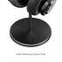 Black Walnut Wood & Aluminum Headphone Stand Nature Walnut Gaming Headset Holder with Solid Metal Base for Table Desk Display