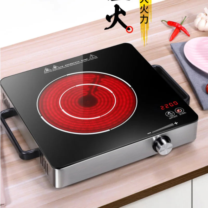 2200W Electric Ceramic Stove Household Electric Induction Cooker Multi-function Stove Light Wave Stove