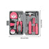 Household Tools Set Pink Tool Box Set Home Small Kit All Purpose With Storage Box For Home Garage Ladies Girls