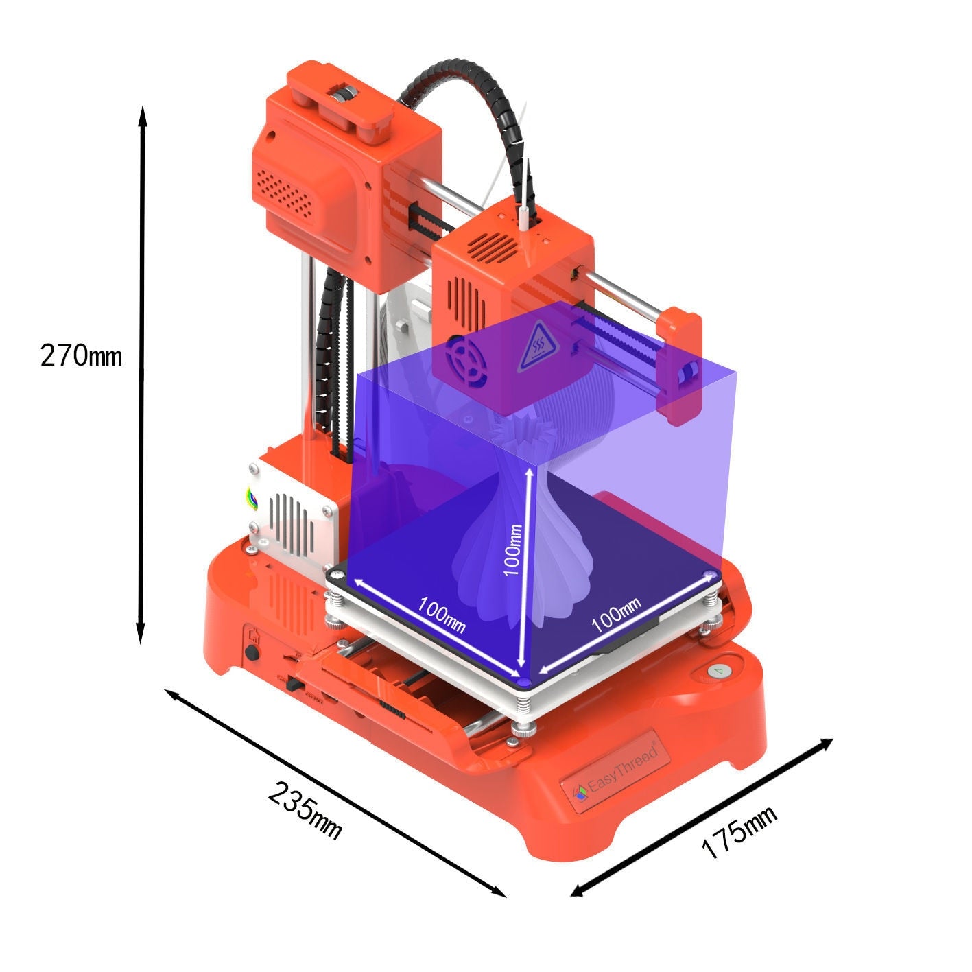 EasyThreed K7 3D Printer Mini Beginner Simple 3D Printer Entry Level Low Noise Desktop 3D Printing Machine For PLA TPU Filament