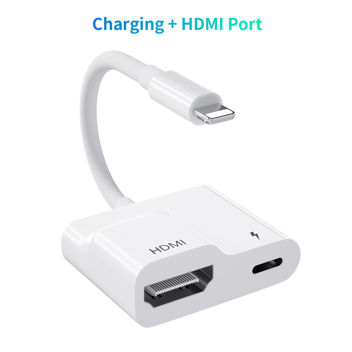 Lightning to HDMI Adapter for iPhone iPad to TV Dual USB OTG Adapter iPhone Microphone Adapter for Live-Streaming with Charging