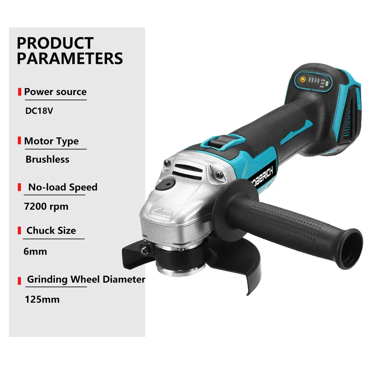 18V 125mm Brushless Impact Angle Grinder Cordless Cutting Machine Polisher Power Tools compatible For Makita Battery