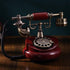 Antique Corded Telephone Resin Fixed Digital Retro Phone Button Dial Vintage Decorative Rotary Dial Telephones Landline For Home