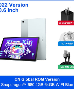 Global Firmware Lenovo Tablet Xiaoxin Pad 2022 Tab 128GB 64GB 10.6'' Display Snapdragon 680 Octa Core 7700mAh Android 12 Tablets