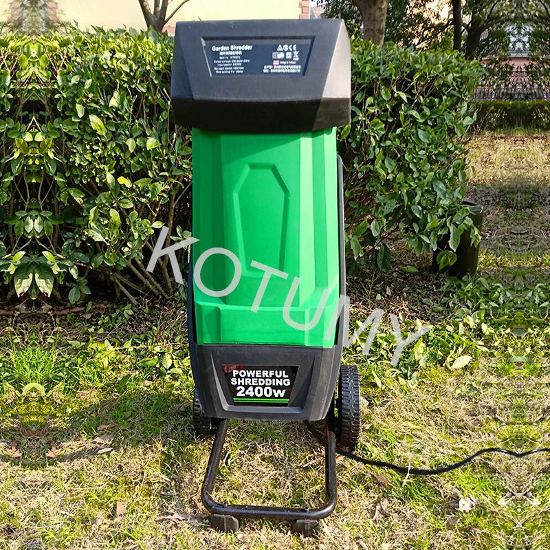 Electric Branch Shredder Garden Shredders High Power Tree Leaf Wood Branch Crusher Electric Pulverizer Garden Tool 50L