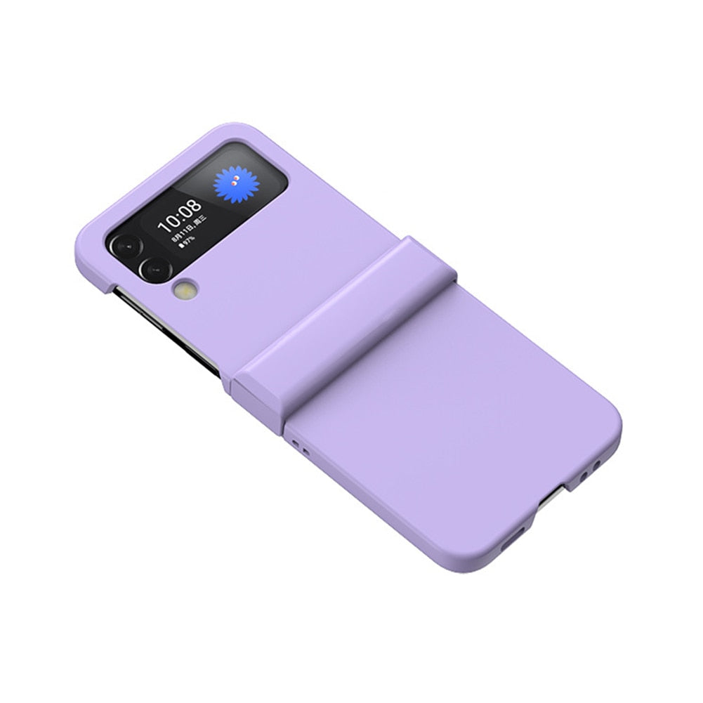 For Samsung Galaxy Z Flip3/4 5G Phone Case Macaron Color Silicone Foldable Soft-Touch Back Protective Cover for SamsungZ Flip3 4